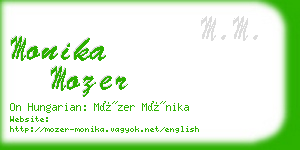 monika mozer business card